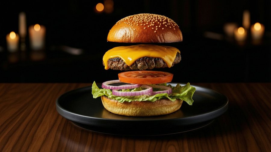 Burger fully deconstructed